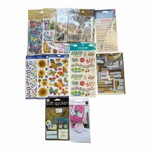 New Scrapbook Sticker & Embellishment Bundle NIP Butterflies Stamps Craft Lot